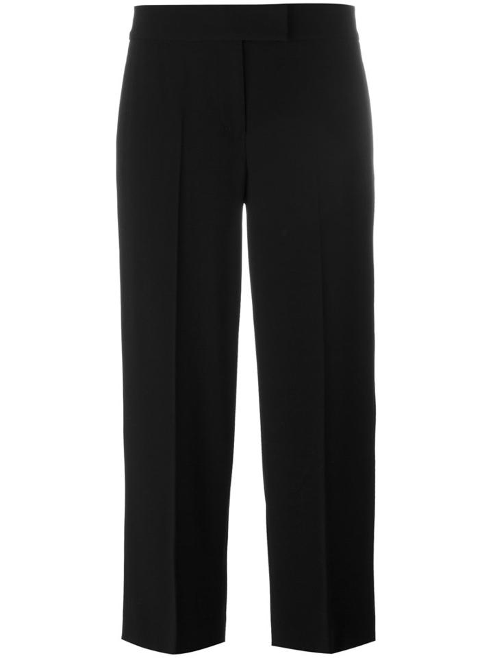 Dkny - Cropped Trousers - Women - Polyester/triacetate - 2, Women's, Black, Polyester/triacetate