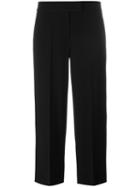 Dkny - Cropped Trousers - Women - Polyester/triacetate - 2, Women's, Black, Polyester/triacetate
