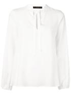 Etro Tie Neck Blouse, Women's, Size: 44, White, Silk