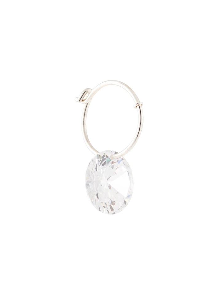 E.m. Crystal Drop Earring - Silver