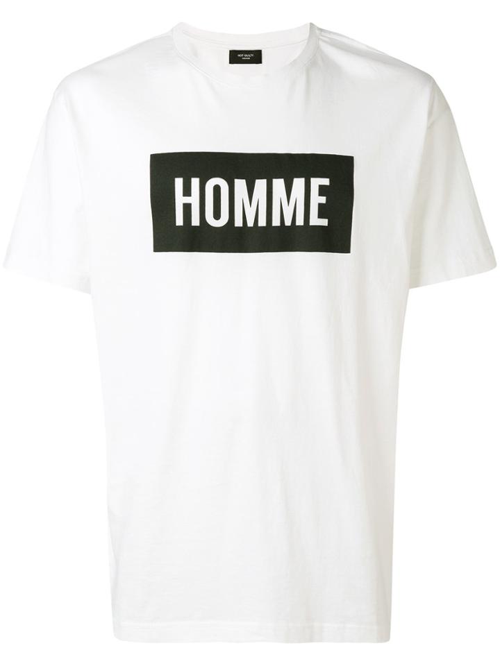 Not Guilty Homme Logo Print T-shirt - White