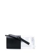 Mm6 Maison Margiela Contrast Pvc Shoulder Bag - Black