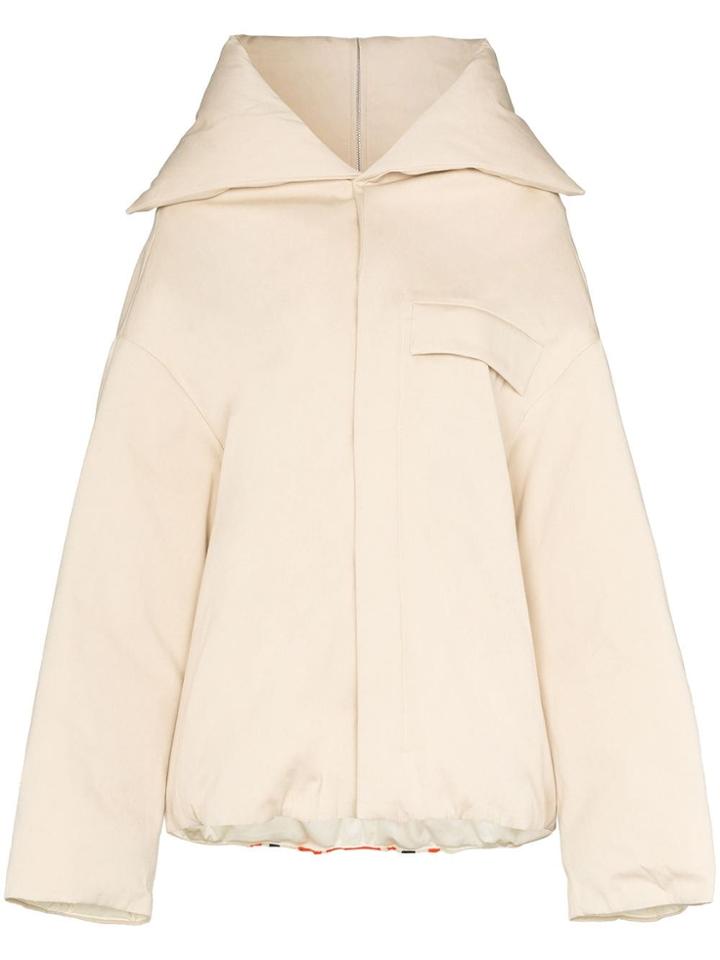 Jil Sander Contrast Stripe Overcoat - Neutrals