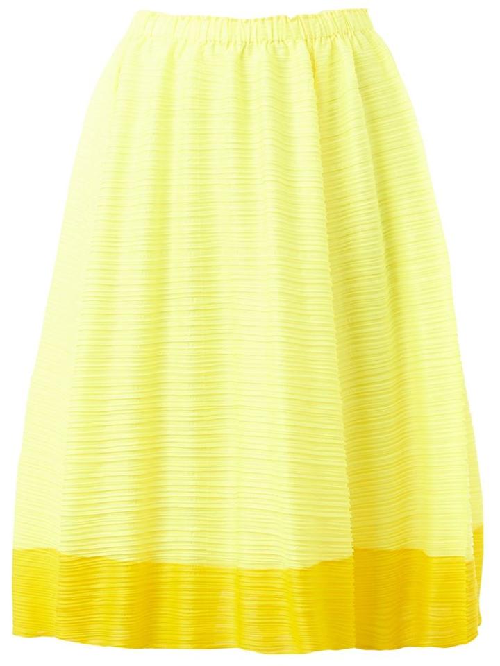 Pleats Please By Issey Miyake Two-tone Pleated Skirt