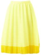 Pleats Please By Issey Miyake Two-tone Pleated Skirt