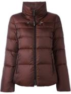 Fay Roll Neck Puffer Jacket, Women's, Size: Medium, Red, Polyester/polyamide/feather