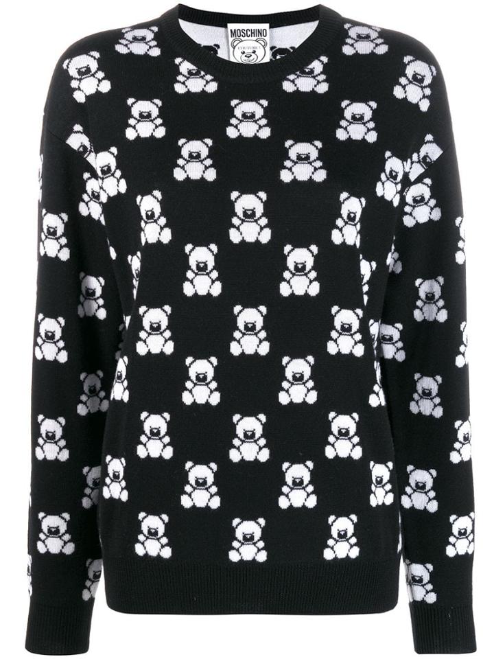 Moschino Teddy Print Jumper - Black