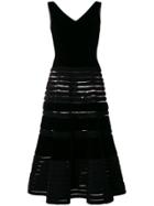 Balmain Vintage 1955 Flared Midi Dress - Black