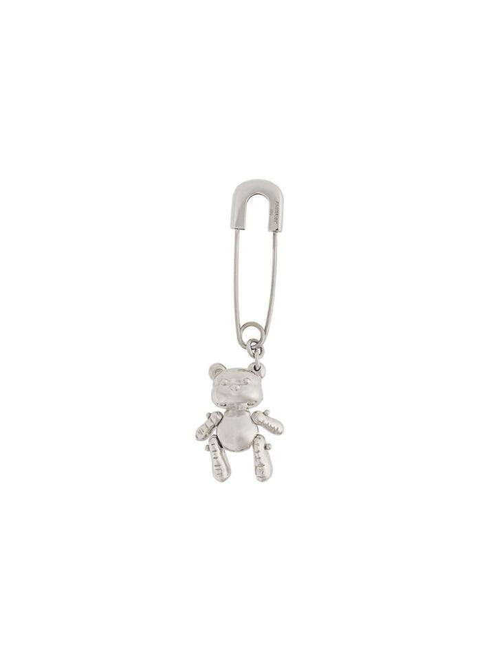 Ambush Inflated Teddy Bear Earring - Silver