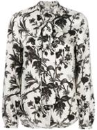 Mcq Alexander Mcqueen - Floral Print Shirt - Women - Polyester - 40, Grey, Polyester