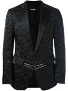 Dsquared2 'london Black' Tuxedo Jacket, Men's, Size: 52, Black, Polyamide/silk/polyester