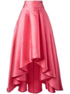 Ultràchic Full Dipped Hem Skirt, Women's, Size: 40, Pink/purple, Polyester/silk