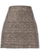 Andamane Tweed Effect Skirt - Brown