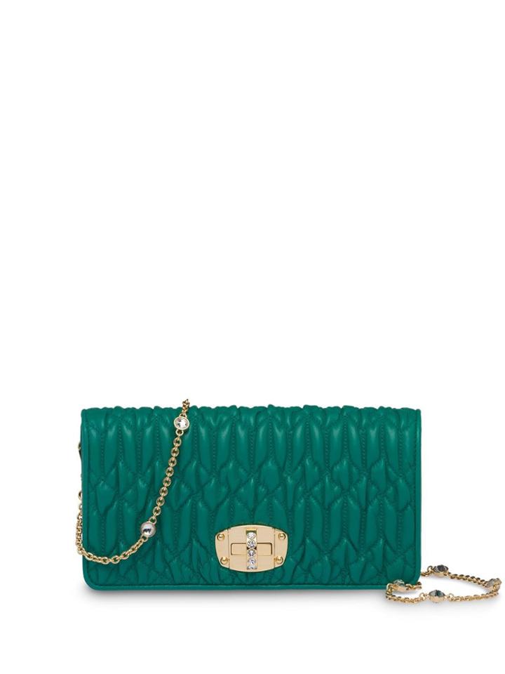 Miu Miu Quilted Mini Bag - Green