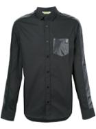 Versace Jeans - Contrast Panel Shirt - Men - Cotton/polyester - M, Black, Cotton/polyester