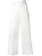 Roland Mouret 'ward' Trousers, Women's, Size: 10, White, Viscose/acetate/polyurethane/spandex/elastane
