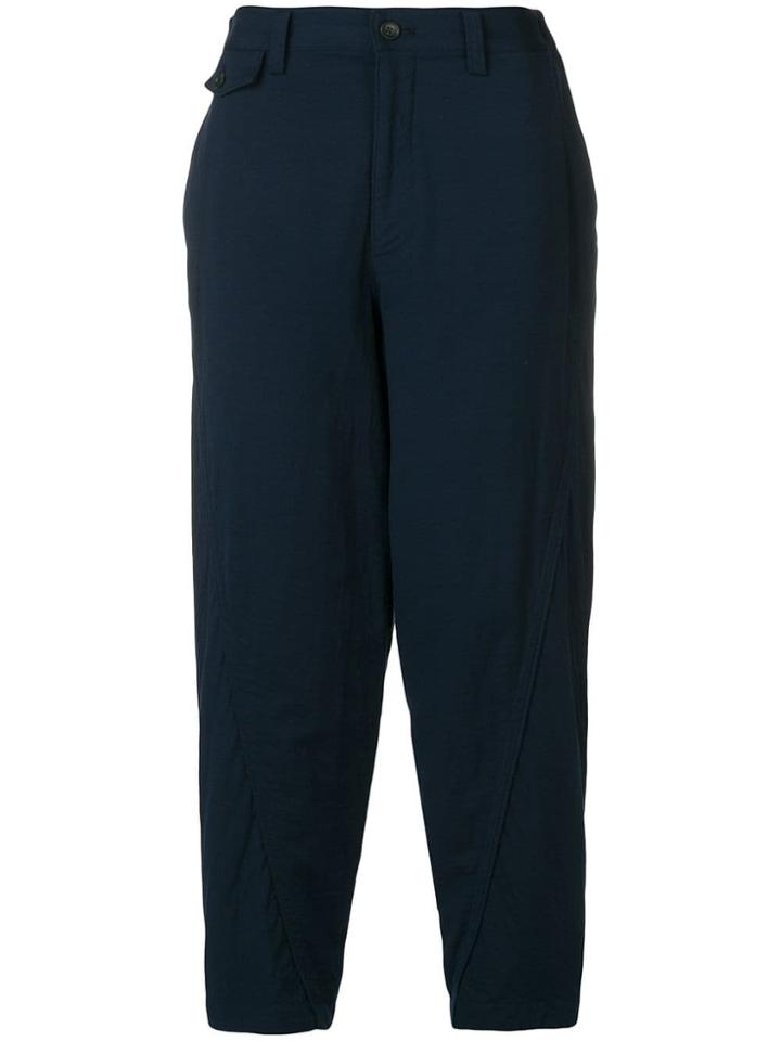Issey Miyake Wrap Around Tapered Trousers - Blue
