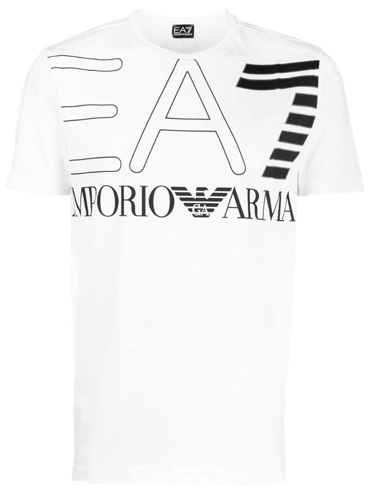 Ea7 Emporio Armani Large Printed Loo T-shirt - White