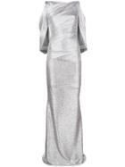 Talbot Runhof Metallic Fitted Long Dress