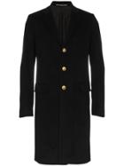 Givenchy Single Breasted Wool Cashmere-blend Overcoat - Black