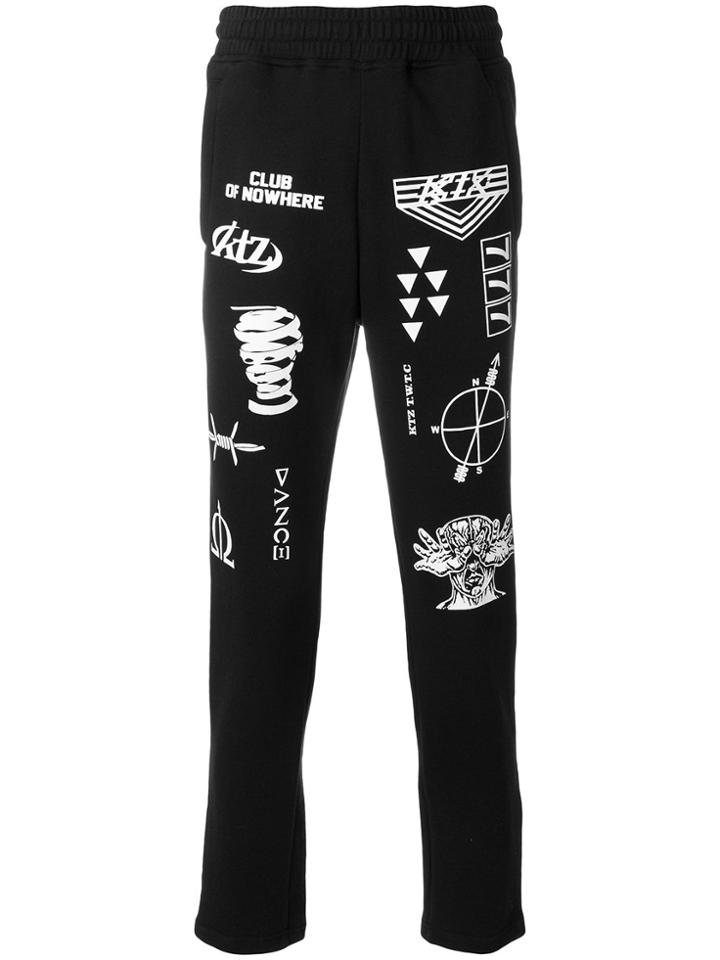 Ktz Multi-stamp Jogging Pants - Black