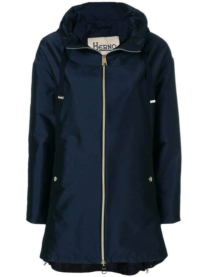 Herno Shiny A-shape Jacket - Blue