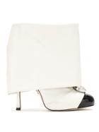 Andrea Bogosian Overlay Leather Boots - White