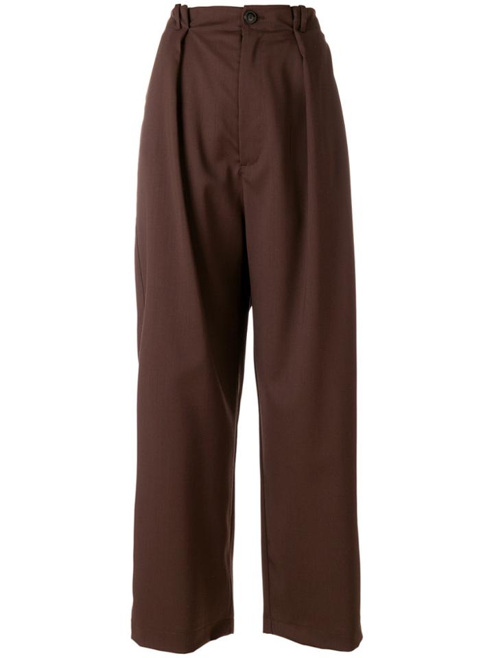 Société Anonyme Big Pleats Trousers - Brown