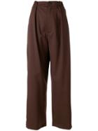 Société Anonyme Big Pleats Trousers - Brown