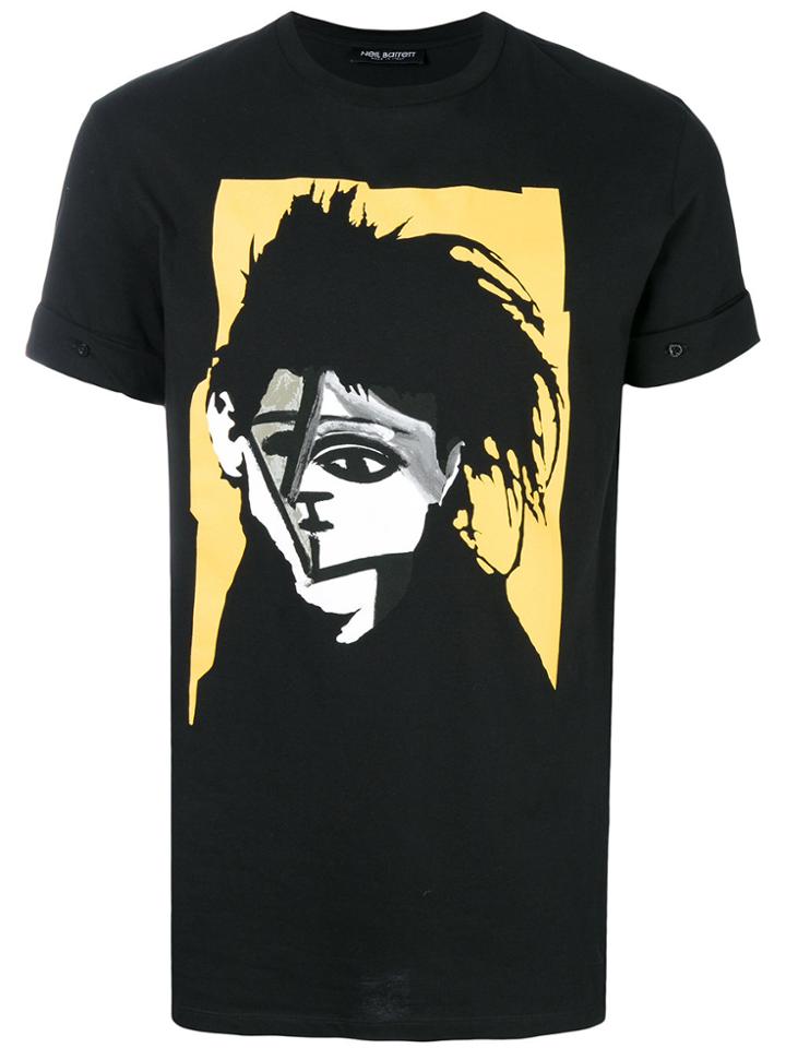 Neil Barrett Painting Printed T-shirt - Black