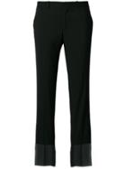 Each X Other Sheer Hem Tailored Trousers - Black