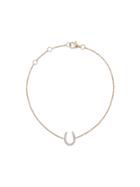 Rosa De La Cruz Yellow Gold Horseshoe Diamond Embellished 18k Bracelet