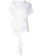 Irene Crochet Frill Pocket T-shirt - White