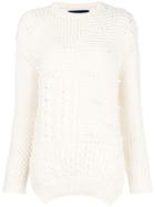 Simone Rocha Patchwork Knit Sweater - Nude & Neutrals