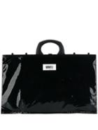Mm6 Maison Margiela Logo Patch Tote Bag - Black