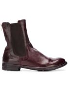 Officine Creative Zipped Back Chelsea Boots - Red