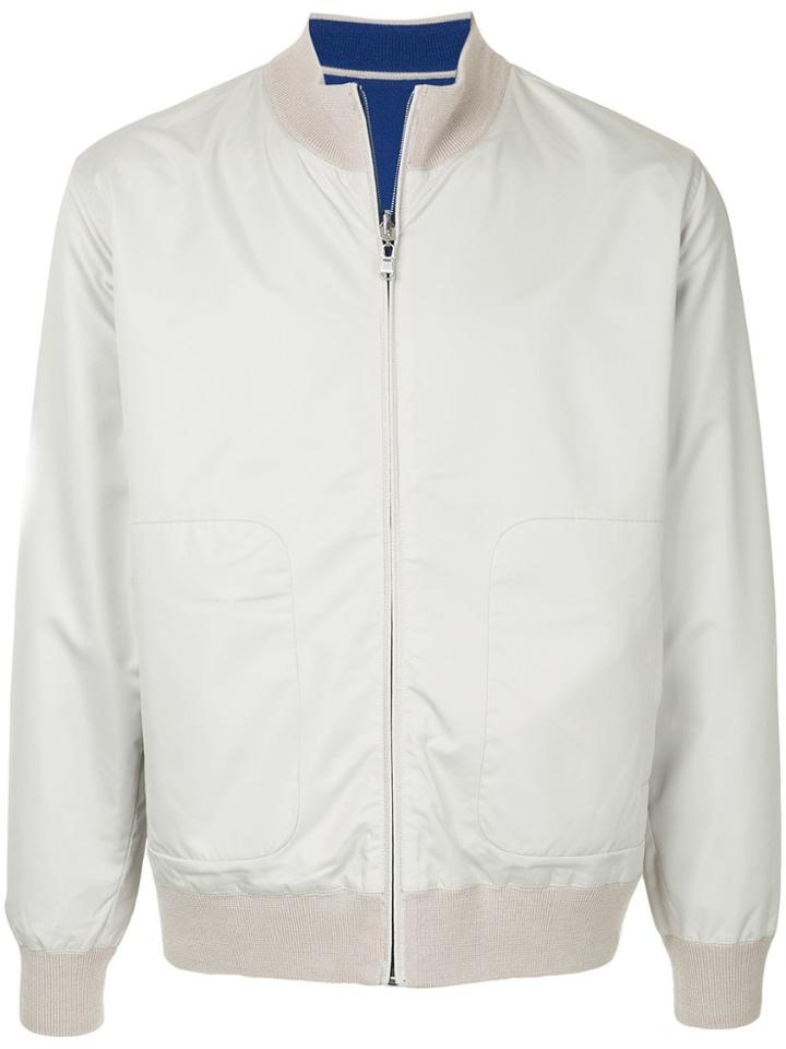 D'urban Zipped Bomber Jacket - Grey