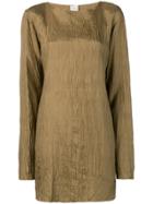 Moschino Vintage Long-sleeve Shift Dress - Brown