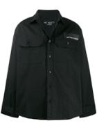 Not Guilty Homme Logo Patch Shirt Jacket - Black