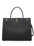 Burberry Small Leather Title Bag - Blue