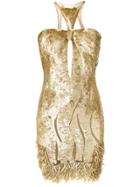 Gucci Vintage 2004 Sequinned Mini Dress - Metallic
