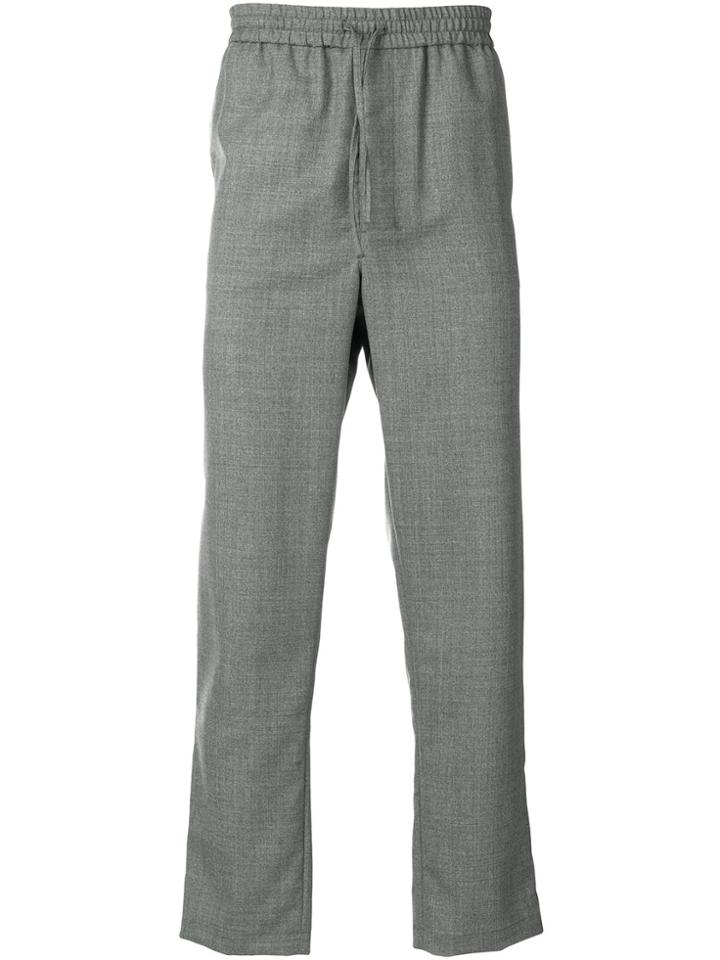 Ami Alexandre Mattiussi Elasticized Waist Carrot Fit Trousers - Grey