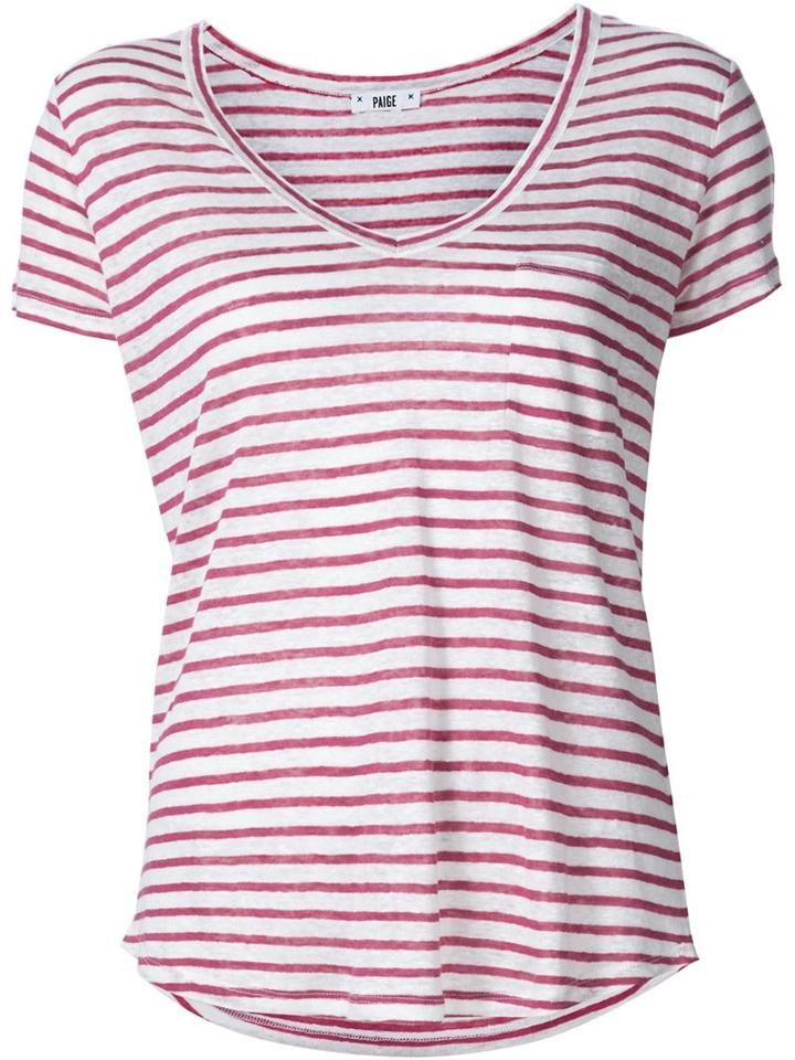 Paige Chest Pocket Striped T-shirt