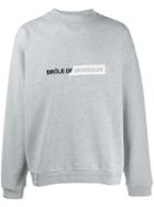 Drôle De Monsieur Printed Logo Sweater - Grey