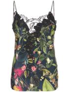 Oscar De La Renta Botanical Print Cami Top - Blue
