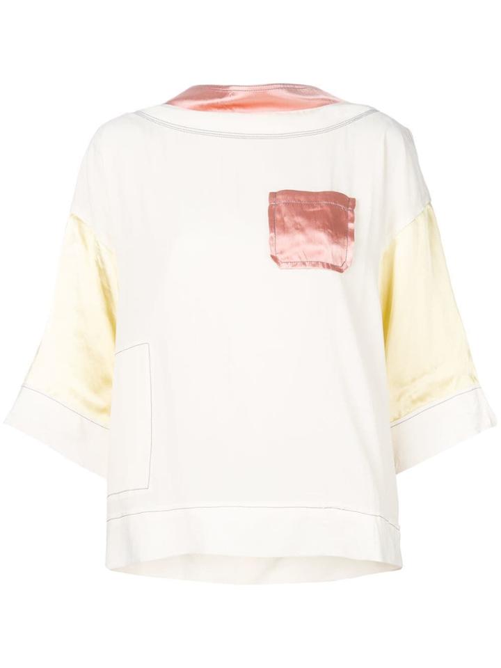 Marni Slash Neck Top - Neutrals
