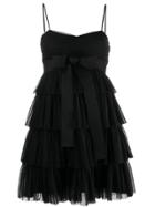 Red Valentino Bow Tulle Embellished Dress - Black
