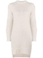 Nude Sheen Knitted Dress - Neutrals