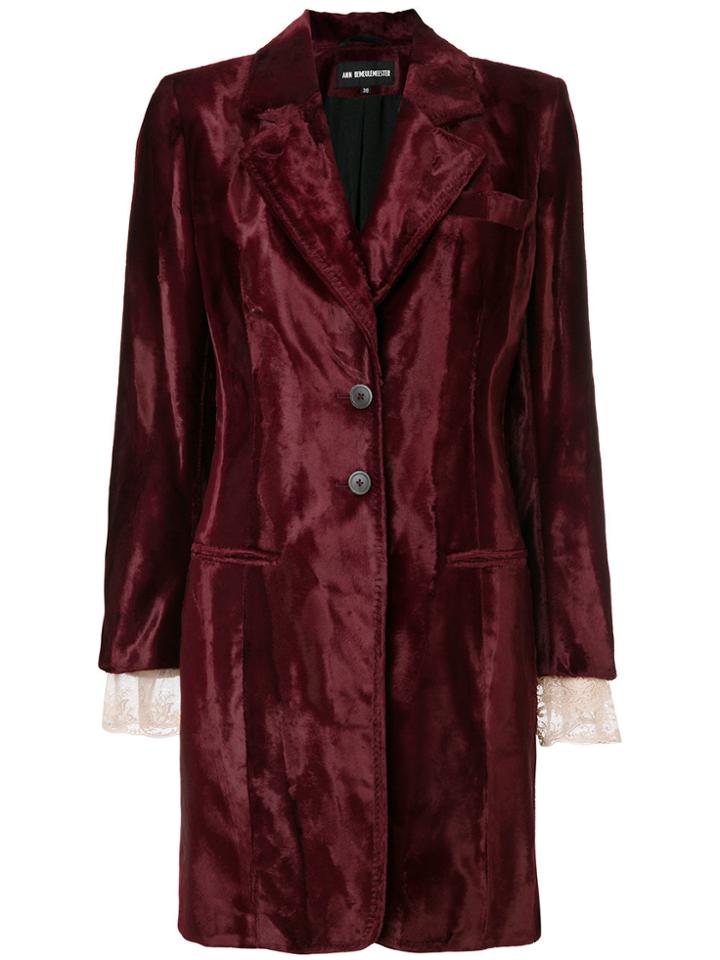 Ann Demeulemeester Single-breasted Coat - Red