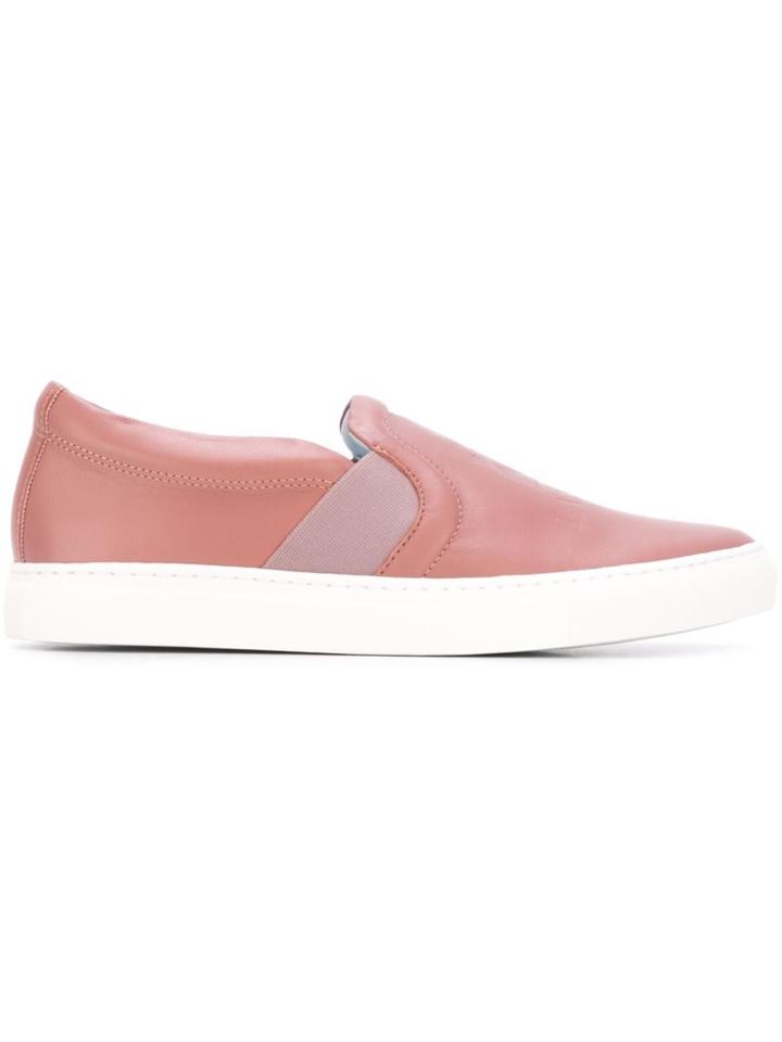 Lanvin Pull-on Slip-on Sneakers, Women's, Size: 35, Pink/purple, Leather/nylon/rubber